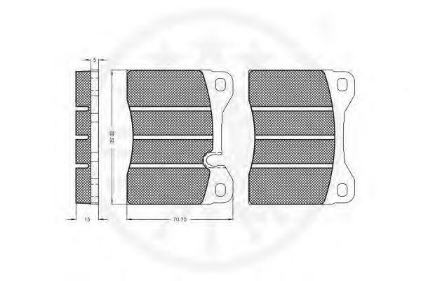 Комплект тормозных колодок, диско 9127 OPTIMAL