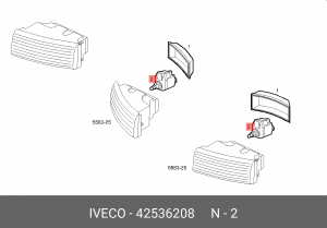 Регулировочный элемент, регулировка угла наклона фар 42536208 IVECO