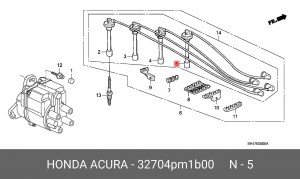 Ккомплект проводов зажигания 32704PM1B00 HONDA