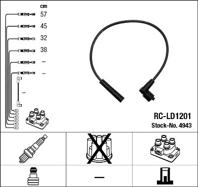 Ккомплект проводов зажигания RCLD1201 NGK NTK