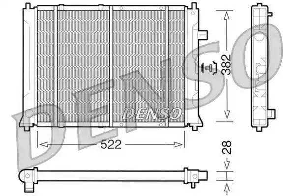 Радиатор, охлаждение двигател DRM24014 DENSO