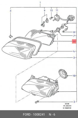 Отражатель 1 008 241 FORD
