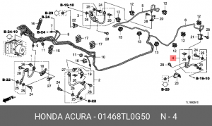 Шланг тормозной 01468TL0G50 HONDA