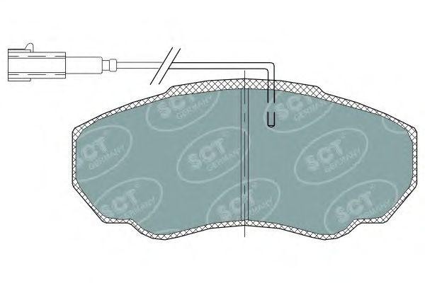 Комплект тормозных колодок, диско SP318 SCT
