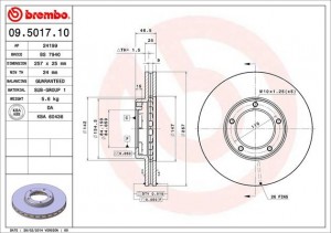 Тормозной диск 09.5017.10 BREMBO