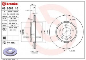 Тормозной диск 09958210 BREMBO