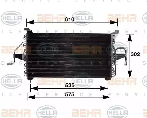 Конденсатор, кондиционер 8FC351035681 HELLA