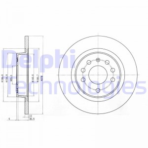 Тормозной диск BG3731 DELPHI