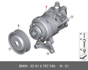 Насос гидравлический 32 41 6 787 346 BMW