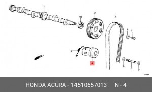 Натяжной ролик, ремень ГРМ 14510657013 HONDA