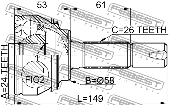 ШРУС 0110-055 FEBEST