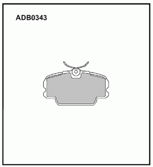 Колодки тормозные дисковые ADB0343 ALLIED NIPPON