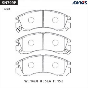 Колодки тормозные дисковые SN799P ADVICS