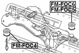 Сайлентблок подрамника FM-FOC4 FEBEST