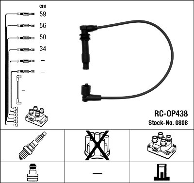 Ккомплект проводов зажигания RCOP438 NGK NTK