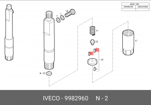 Зазубренный штифт 9982960 IVECO