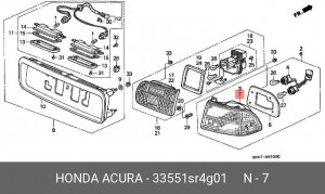 Задний фонарь 33551SR4G01 HONDA