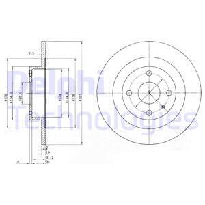 Тормозной диск BG3556 DELPHI