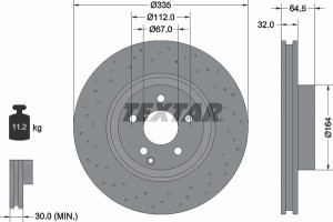 Диск тормозной 92171903 TEXTAR