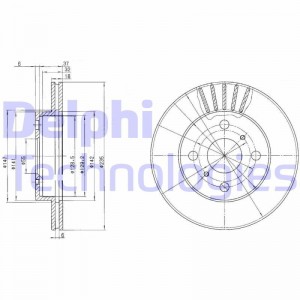 Тормозной диск BG3519 DELPHI