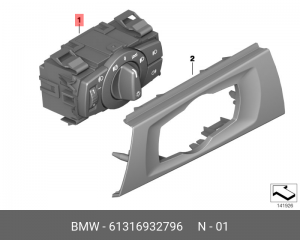 Блок управления освещением 61 31 6 932 796 BMW