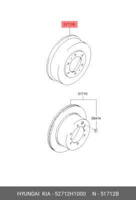 Тормозной барабан 52712H1000 HYUNDAI KIA