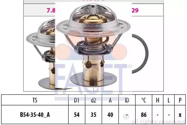 Термостат, охлаждающая жидкость 7.8498S FACET