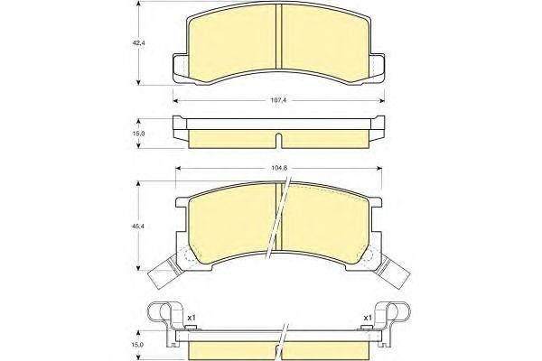 Комплект тормозных колодок, диско 6108719 GIRLING