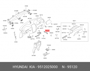 Гнездо прикуривателя 9512025000 HYUNDAI KIA