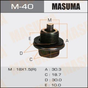 Пробка слива масла M-40 MASUMA