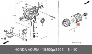 Масляный фильтр 15400PR3505 HONDA