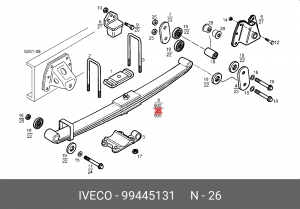 Многолистовая рессора 99445131 IVECO