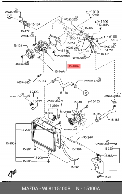Водяной насос WL8115100B MAZDA