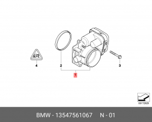 Заслонка дроссельная 13 54 7 561 067 BMW