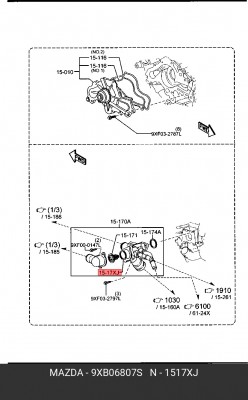 Кольцо уплотнительное 9XB06807S MAZDA
