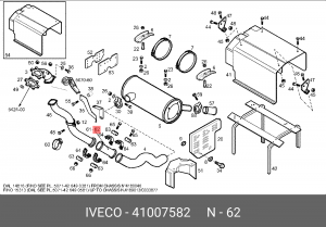 Выпускной трубопровод 41007582 IVECO