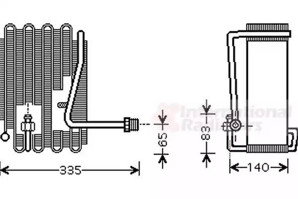 Испаритель, кондиционер 8200V094 VAN WEZEL