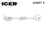 Сигнализатор, износ тормозных колодок 610057E ICER