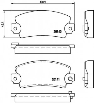 Комплект тормозных колодок, диско P 68 004 BREMBO