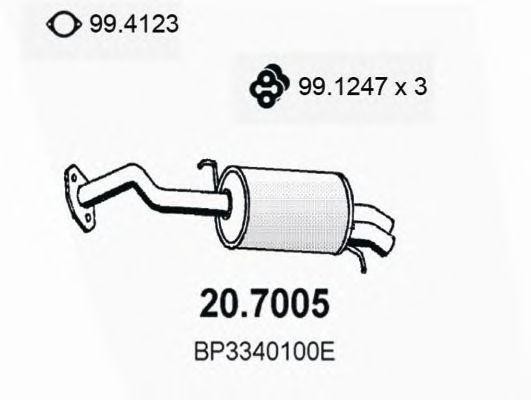 Глушитель выхлопных газов конечный 207005 ASSO