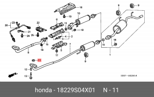 Прокладка, выпускной трубопровод 18229S04X01 HONDA