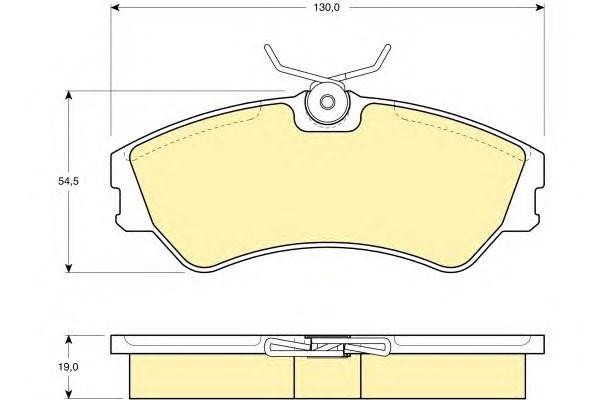 Комплект тормозных колодок, диско 6108621 GIRLING