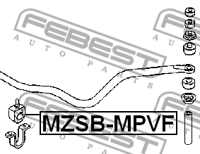Втулка стабилизатора MZSB-MPVF FEBEST