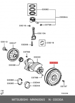 Маховик MN960065 MITSUBISHI