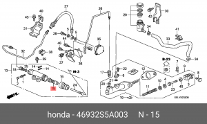 Ремкомплект, рабочий цилиндр 46932S5A003 HONDA