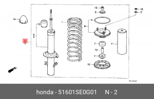 Амортизатор 51601SE0G01 HONDA