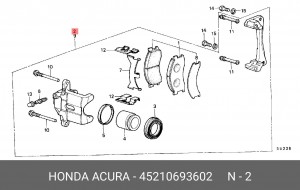 Тормозной суппорт 45210693602 HONDA
