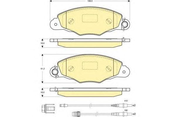 Комплект тормозных колодок, диско 6114104 GIRLING