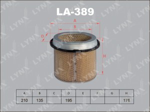 Фильтр воздушный LA-389 LYNXAUTO