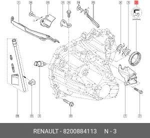 Сальник дифференциала 82 00 884 113 RENAULT